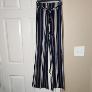 Windsor Blue and White Wide Leg Pants